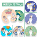 Factory custom u-shaped pillow neck support travel pillow memory foam u-shaped pillow corporate logo gift sponge pillow
