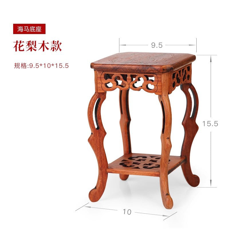 Solid wood teacup rack Chinese Bogu rack storage box table rack Pu'er teapot stove tea set accessories