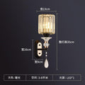 Minimalist modern luxury crystal wall sconce - bedroom bedside lamp, wall light for stairwells, hallways, living room accent wall, led lighting fixture