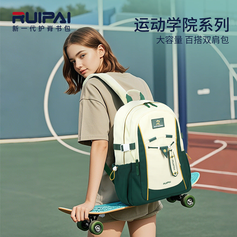 School bag for girls, primary school students in grades 3 to 6, large-capacity spine care to reduce the burden, 2025 new backpack for junior high school students