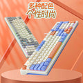 Silver sculpt km800 custom gaming keyboard and mouse combo - colorful wired illuminated desktop pc accessories - 98 keys