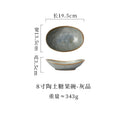 japanese ceramic plate, high-end candy bowl, fruit salad bowl, fish plate, stoneware tableware, oval plate, household dish plate