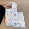 Bowknot imd mobile phone case suitable for apple 16promax with bracelet iphone15 protective case apple 17
