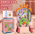 Electric sound & light foot-operated ball launcher + rechargeable battery [sakura pink] with crown