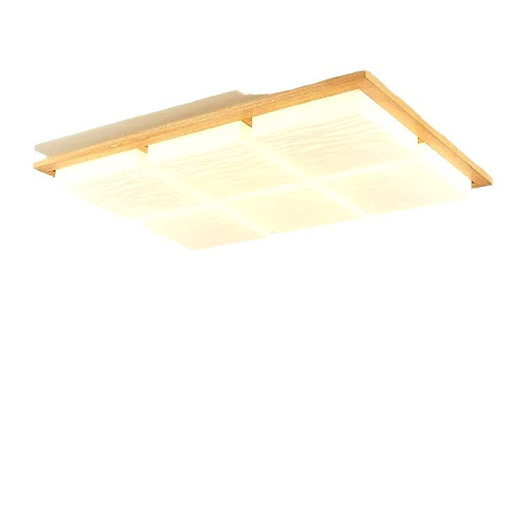 Living room main light Japanese style bedroom light wabi-sabi wind ceiling light log wind lighting atmospheric hall light cream wind lighting