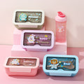 Microwaveable lunch box with lid - perfect for office workers, keeps food fresh, airtight plastic bento box