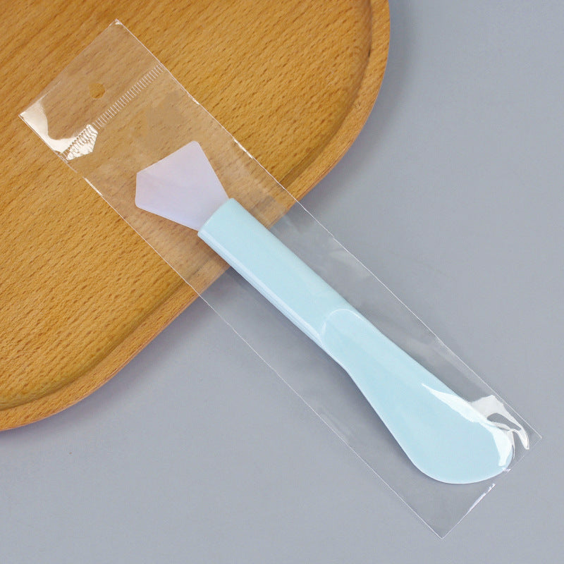 Cosmetic mask tool dual-ended silicone brush scraper mask stick mask brush soft head stirring applicator facial scraper
