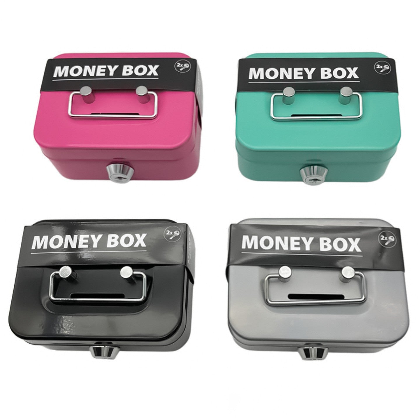 New  creative portable piggy bank storage box small with key storage box change box with lock piggy bank