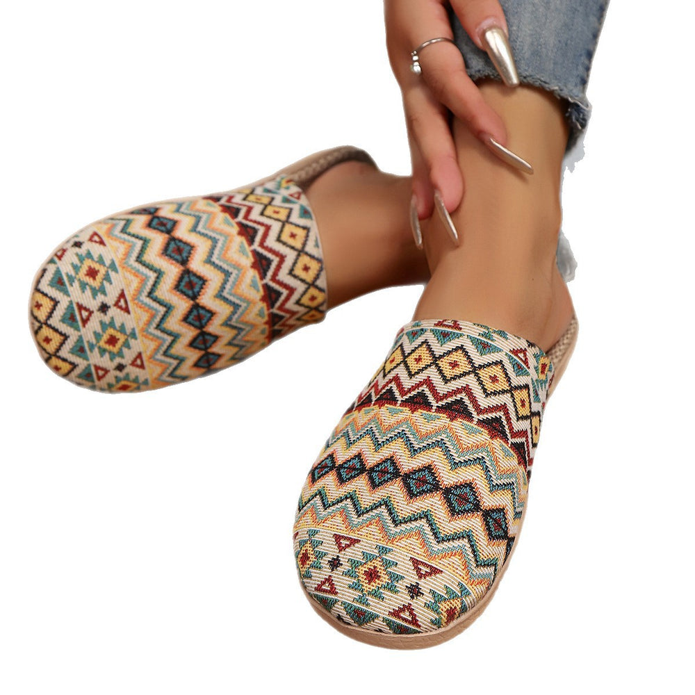 Summernew arrival linen sandals and slippers straw woven toe chinese style ethnic style women's home indoor slippers breathable deodorizing filter