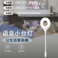 Usb smart voice control led night light for home student study dormitory bedside moon night light