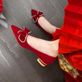 Wedding shoes for women with thick heels 2023 new arrival bridal shoes that are not tiring on the feet flats burgundy high heels xiuhe wedding dress two-wear