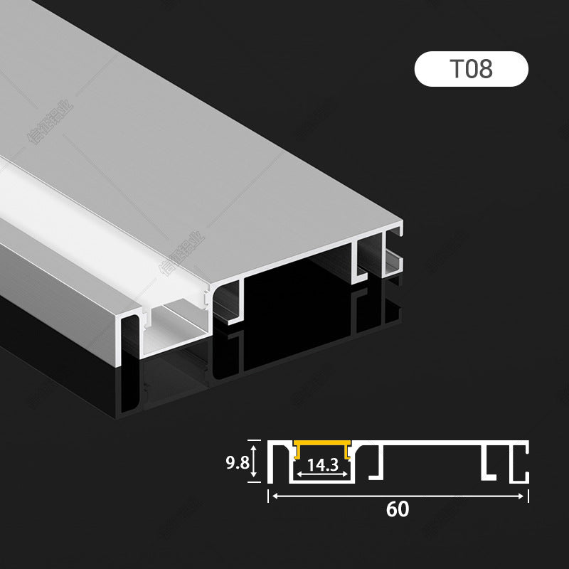 LED aluminum line light skirting line return light slot aluminum alloy luminous skirting line LED light slot surface mounted skirting lighting