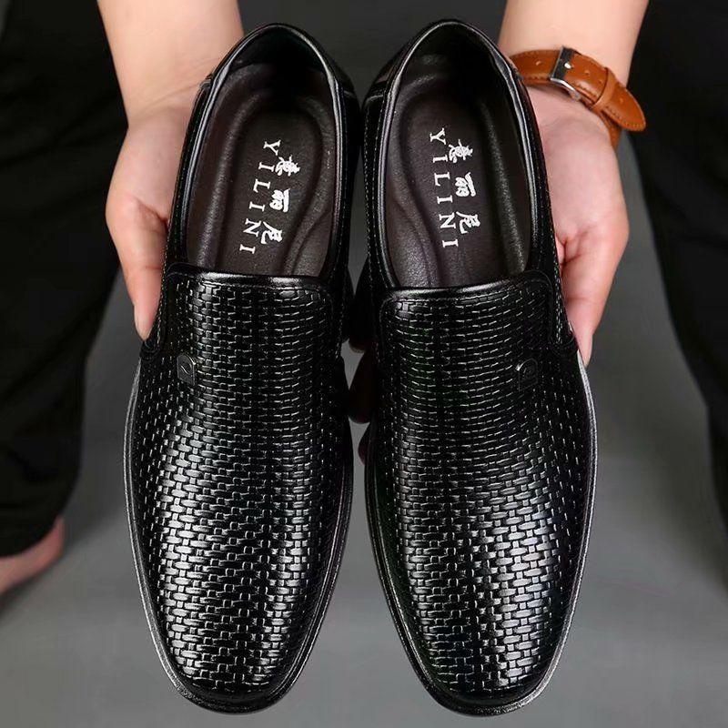 Genuine soft leather men's leather shoes summer leather sandals men's hollow-out clogs casual leather sandals breathable men's shoes