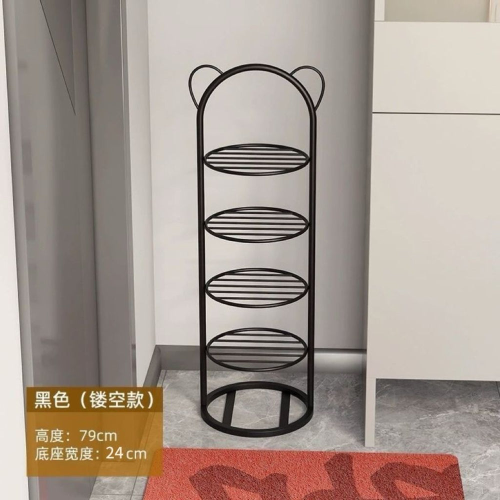 Bear creative economical floor-standing iron shoe rack accessible luxury simple for home doorway multi-layer shoe rack casual shoe cabinet