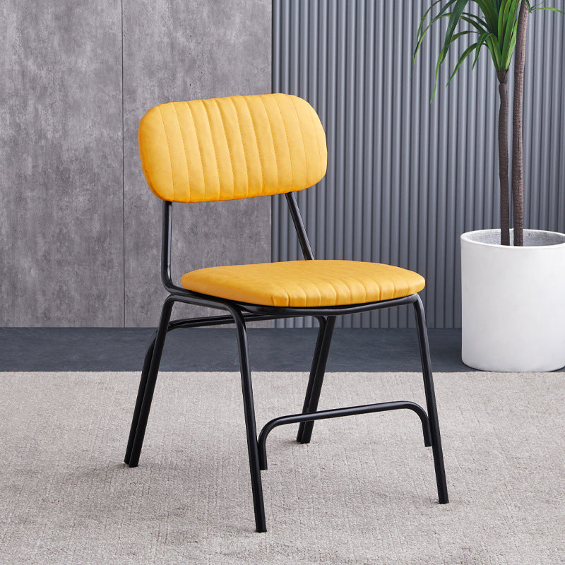 American loft iron art sub restaurant hot pot shop retro leather dining chair milk tea shop cafe casual back chair stool