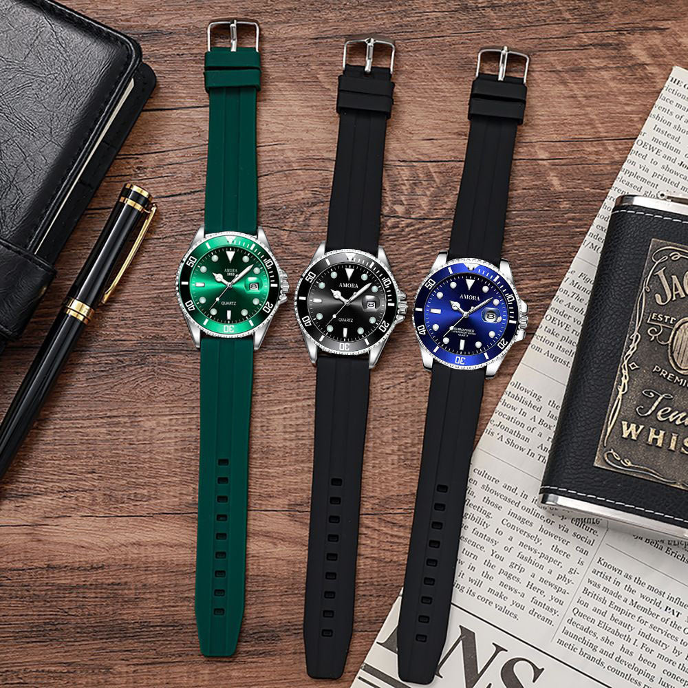 Xiangshiman brand golden steel belt waterproof water ghost men's luminous watch factory direct sales exportnew arrival cross-border hand