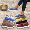 Women's loafers for export: new spring/summer  collection - british style slip-on flats with metal buckle, plus size moccasins