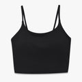 New solid color double-sided nylon semi-fixed cup training high-impact sports bra tight high-elastic fitness tank top for women