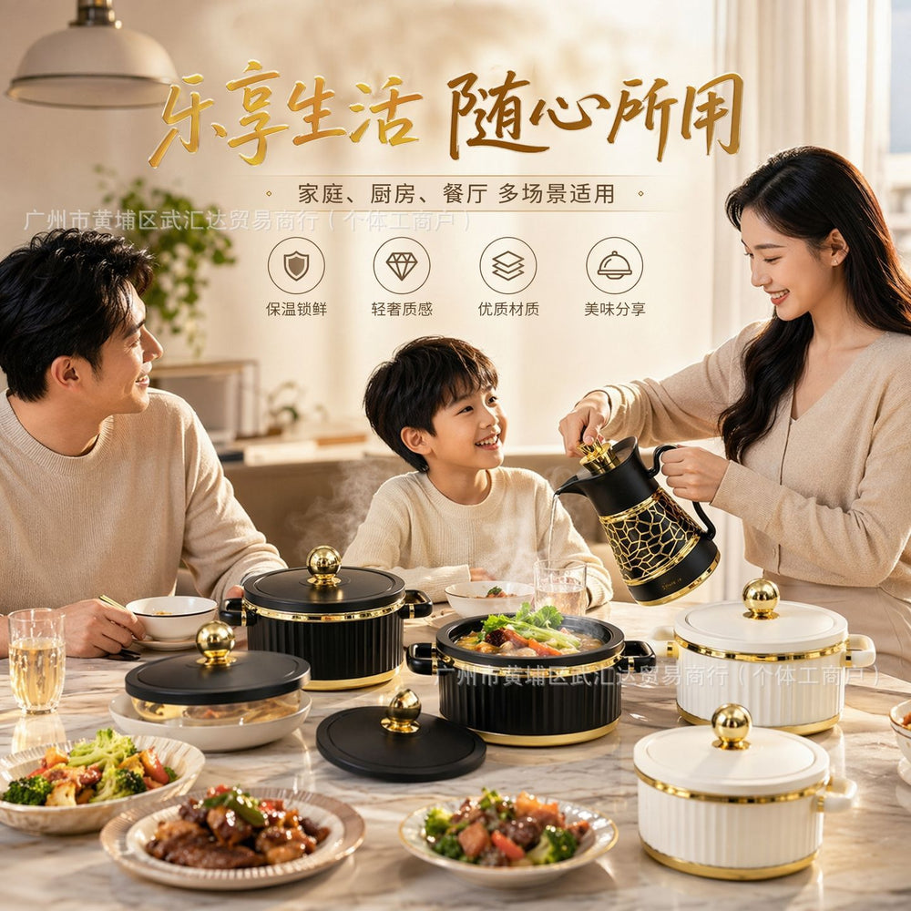 Food warmer thermal insulation pot thermal insulation lunch box large capacity commercial rice thermal insulation pot for home lunch box portable