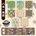 Eight-in-one multi-functional chess [flying chess + beast chess + backgammon + snake and ladder chess + chinese chess + chess + cat and mouse + eagle catching chicks]