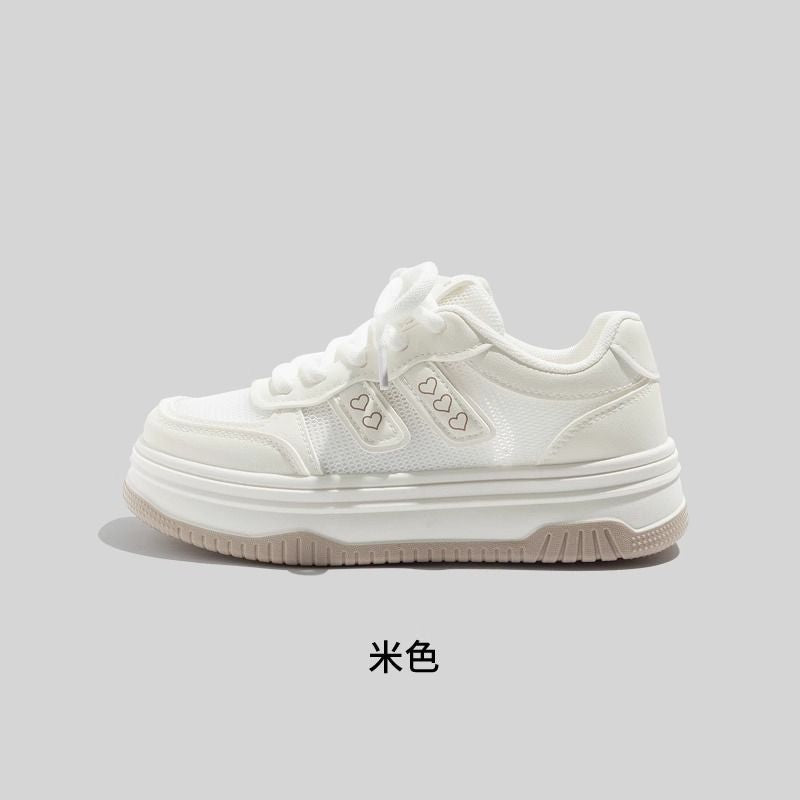 Girls' athletic shoes - new  autumn collection: breathable mesh sneakers, white shoes, skate shoes for kids and big kids