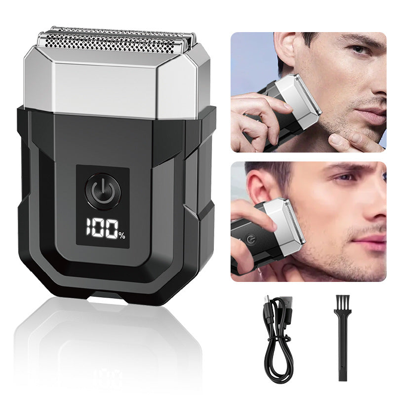 New triple-blade reciprocating shaver - portable, waterproof, men's beard trimmer, car electric razor