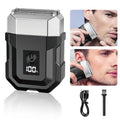 New triple-blade reciprocating shaver - portable, waterproof, men's beard trimmer, car electric razor