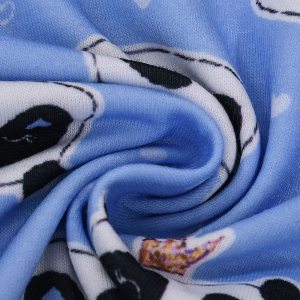 european and american style children's pajamas, all-over print with cute panda design, wholesale export children's clothing