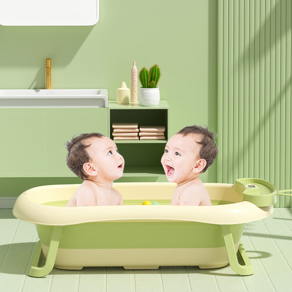 Baby temperature-sensitive bathtub, foldable baby bathtub, newborn infant bath bucket, toddler sit-up bathtub