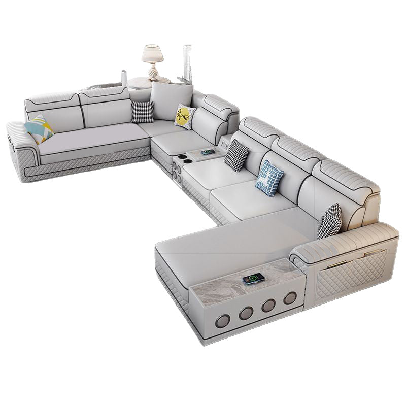 New cat-scratch resistant fabric home living room minimalist fashionable versatile rechargeable latex chaise lounge fabric sofa for small and large apartments