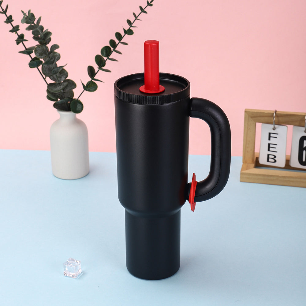 Amazon dopamine large capacity ice cup 304 stainless steel vacuum insulated mug with portable handle - perfect for car use