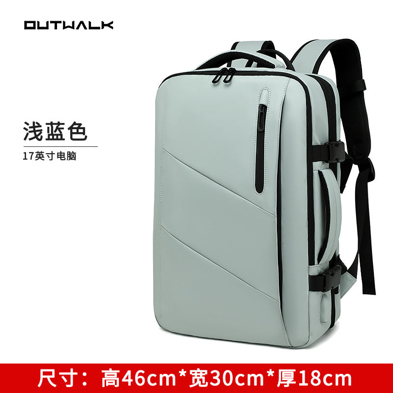 Casual Backpack Women's Large Capacity Outdoor Sports Travel Backpack Expansion Dry and Wet Separation Luggage Bag Computer Bag