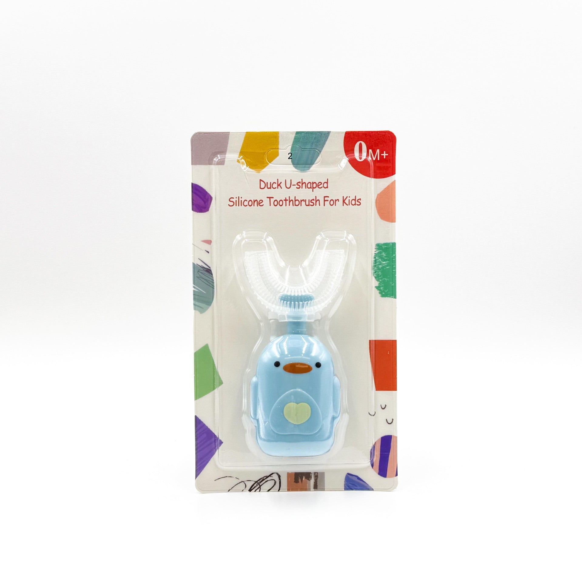 English card-mounted children's u-shaped toothbrush baby oral oral cleaning children's toothbrush soft-bristled silicone toothbrush