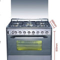Burner stove with gas oven upright integrated stove 6 six burners 760 wide european standard british standard barbecue
