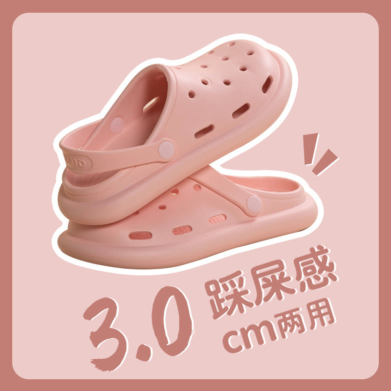 Crocs women's sandals 2023 summernew arrivalpopularthick solecute cartoon toe cap beach slippers trendy ins