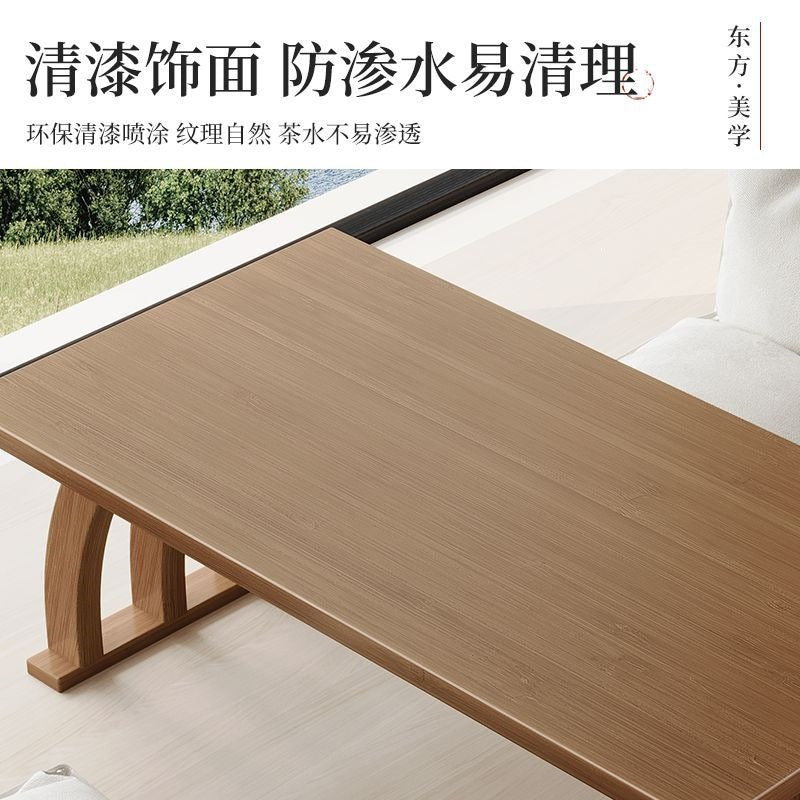 Bay window chinoiserie carpet tatami casual tea table window sill small coffee table bamboo low table kang table for home balcony
