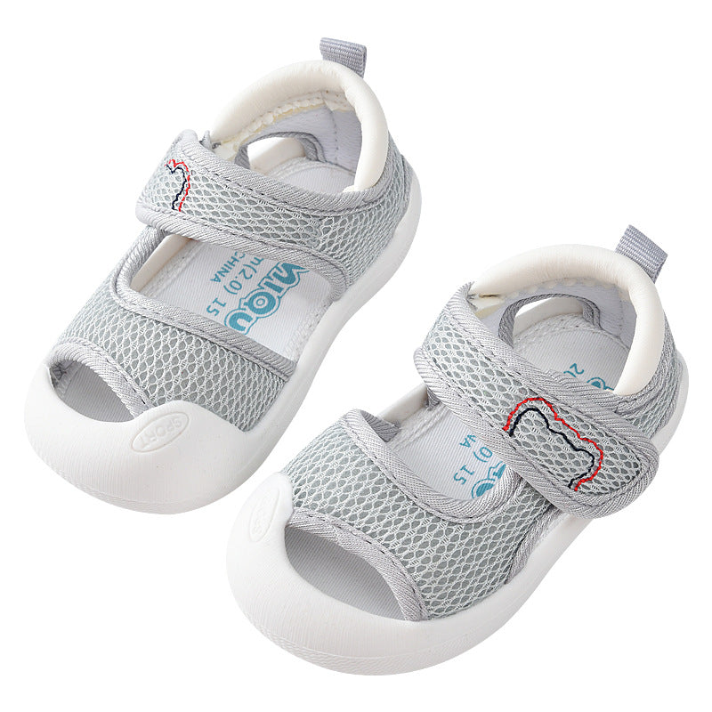 Yidian baby cloth sandals women's summer infant shoes new arrival toddler shoes one year old men's soft bottom