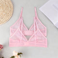 french sexy transparent three-point women's bra small breast mesh intimates hot girl ultra-thin style