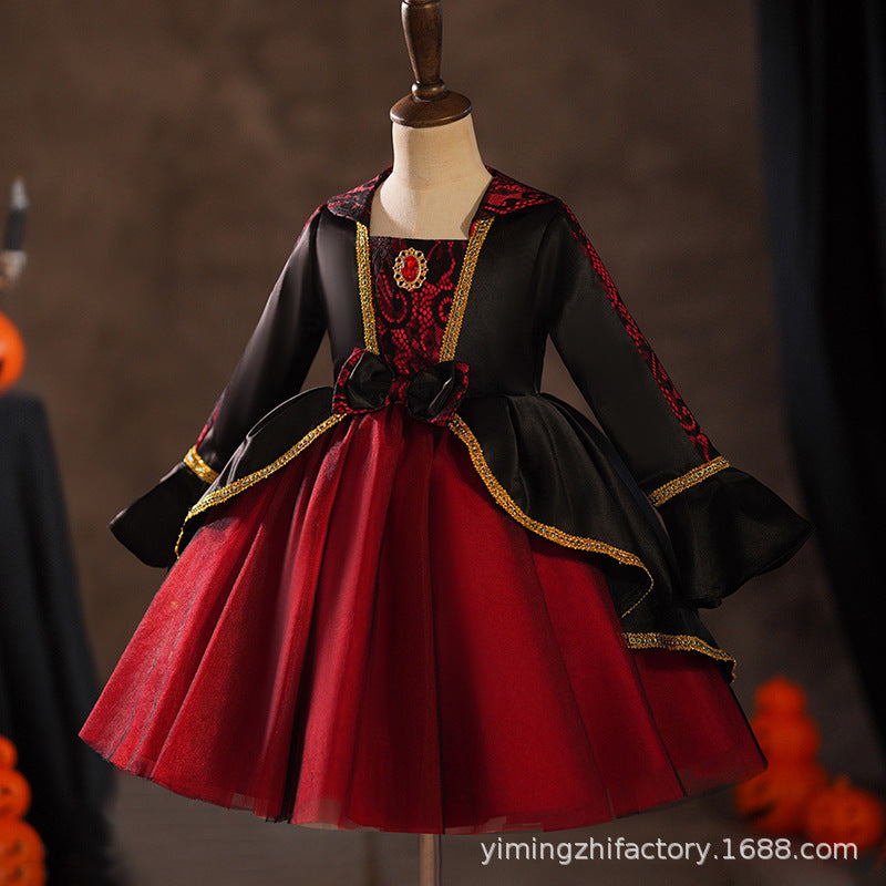 Amazon fashionnew arrival girl halloween dress vampire costume cosplay performance skirt short