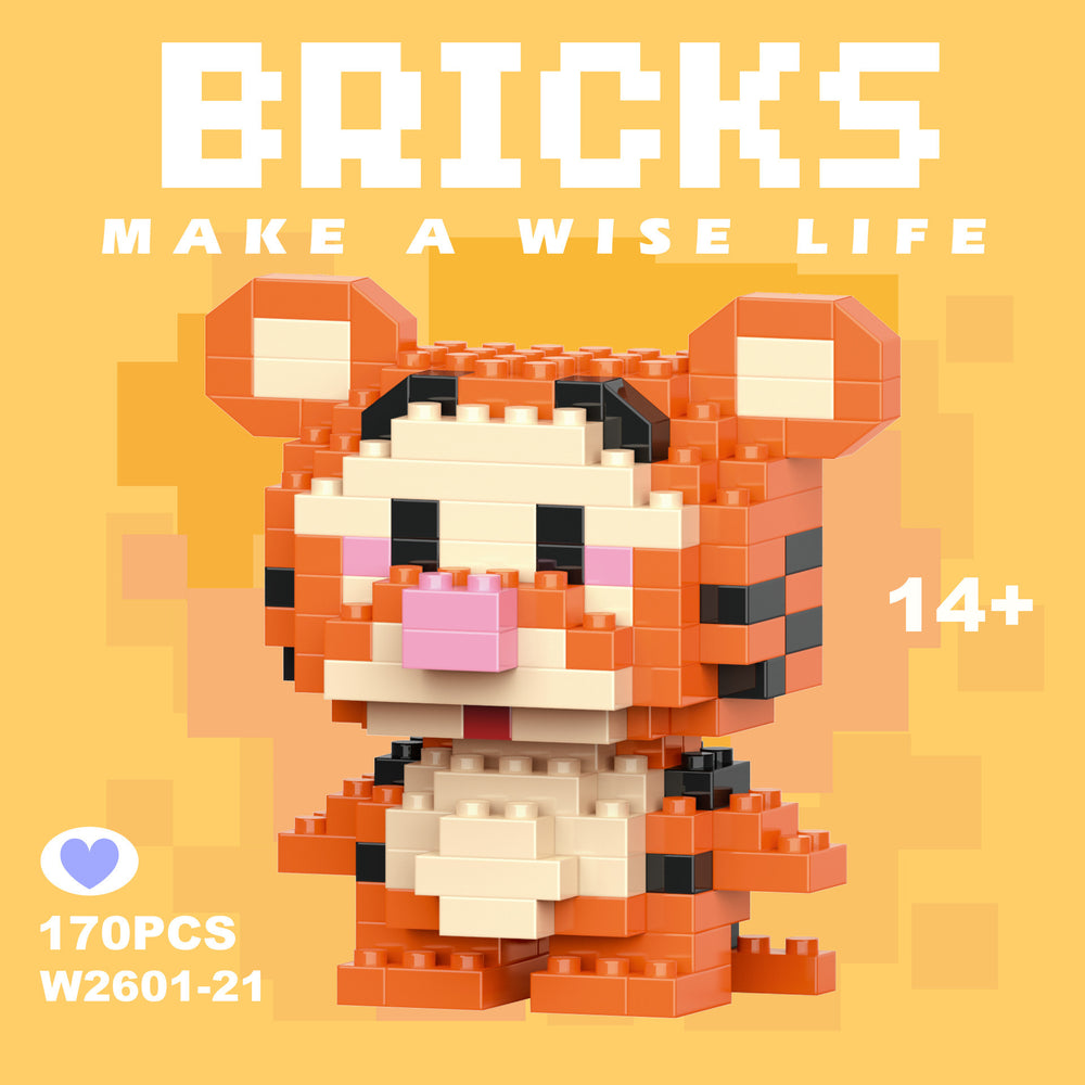 Compatible with lego micro bricks, children's educational building blocks, puzzle assembly gifts, cartoon figures, for boys and girls, suitable for street vendors