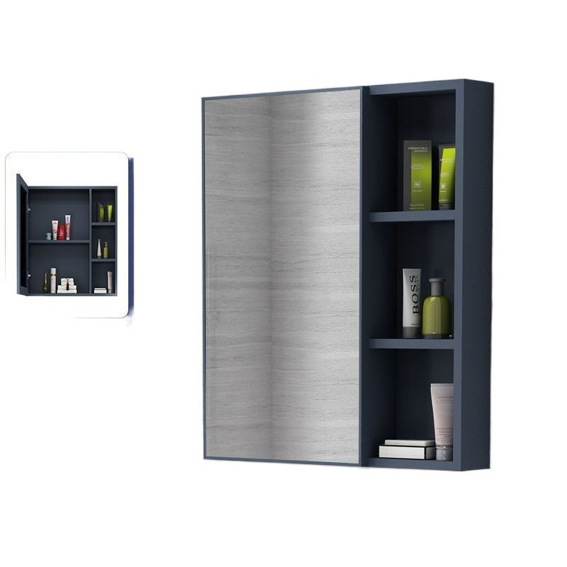 Nordic wall-mounted mirror cabinet, separate storage box, space aluminum mirror box, bathroom cabinet combination, bathroom storage mirror
