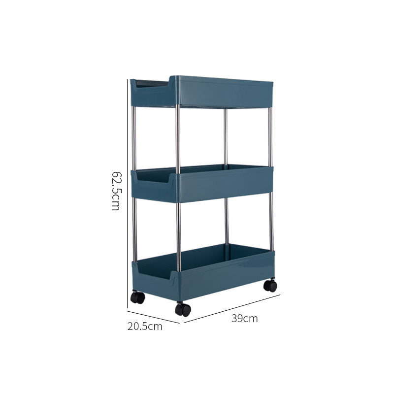 Seam rack Plastic multi-layer trolley Kitchen rack Multifunctional bathroom Toilet floor storage rack