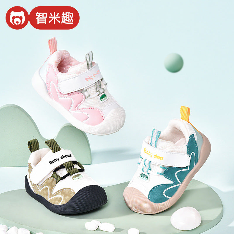 Toddler shoes for boys, spring and autumn infant shoes, soft sole functional mesh shoes, baby shoes for boys aged 1-3 years