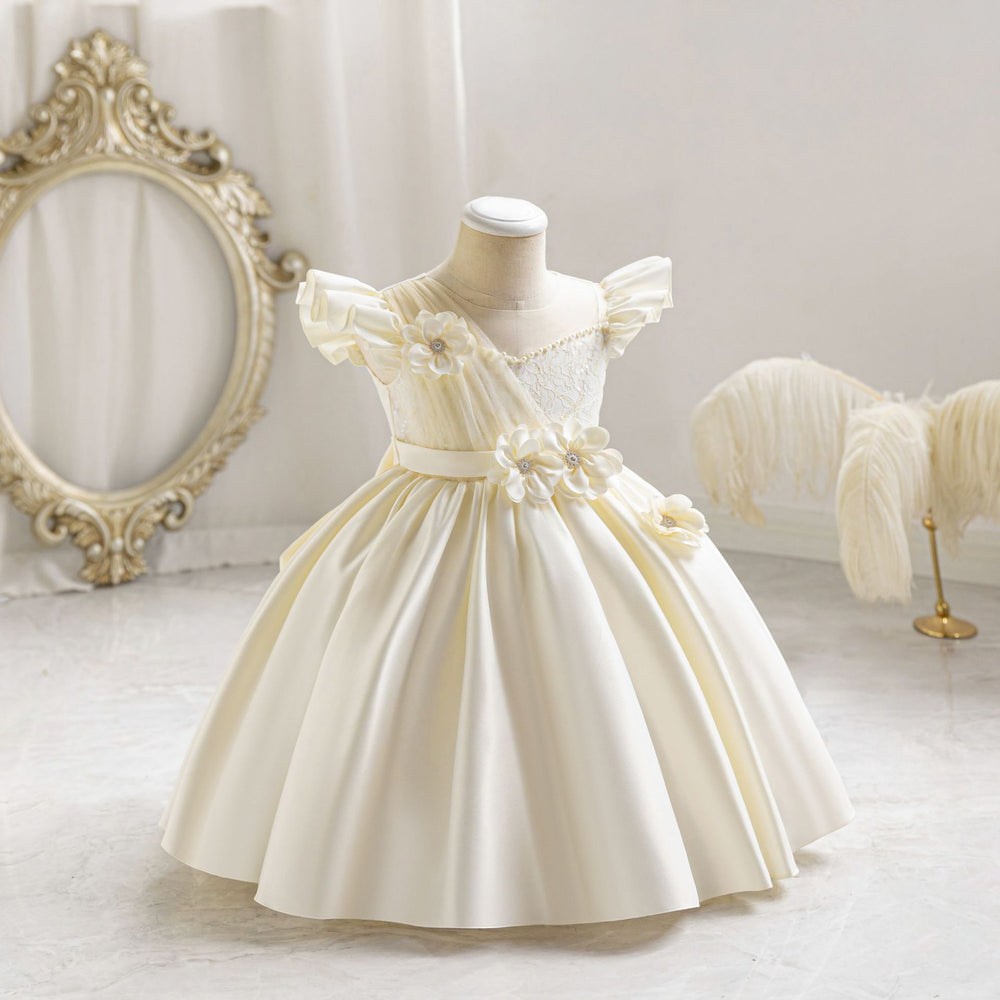 New in: ready-to-ship girls' formal dresses - floral print princess dress for piano recitals and special occasions