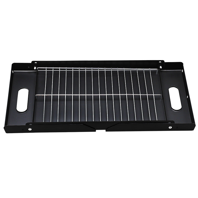 Outdoor bbq grill, portable folding charcoal grill for home use, wood burning bbq pit for outdoor cooking and camping