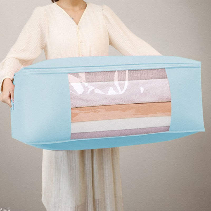 Quilt storage bag Thickened non-woven moving packing bag Fabric household clothes dust bag Finishing bag