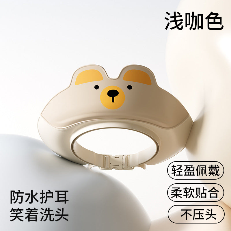 Baby hair washing cape - waterproof bath visor for kids, protects hair and ears