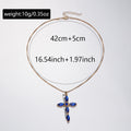 Wholesale cross necklaces: european and american ins style minimalist design, diamond-accented necklace, fashionable and versatile, popular clavicle chain for women