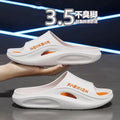 2024 new korean style men's slippers - trendy outdoor & indoor, bathroom-friendly, non-slip, thick-soled, wear-resistant men's sandals