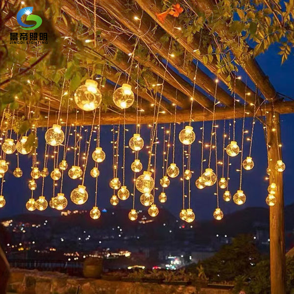 Outdoor waterproof wishing ball decorative light string, courtyard Internet celebrity camping light, bedroom curtain gypsy atmosphere lights string